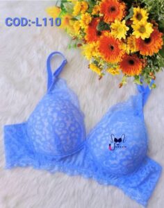 Girls Padded Lace Sky Blue Colour Bra COD:-L110