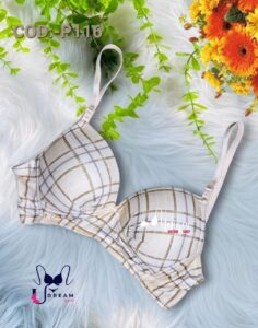 Soft Comfortable Foam Cream Print Pad Bra COD:-P116