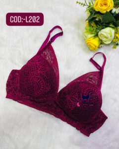 Girls Padded Soft Comfortable Foam Lace Pad Bra COD :- L202