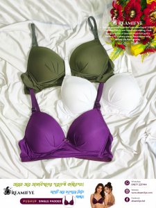 3 Solid Colour Bra combo=3pcs Total